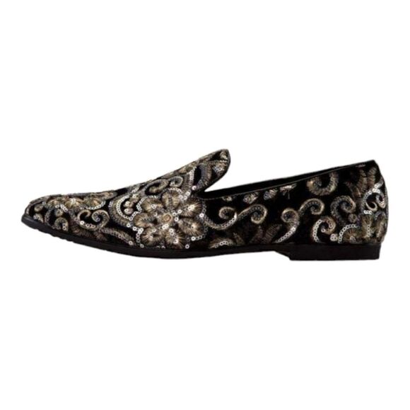 MEN'S AMALI FABIAN SPARKLE LOAFER DRESS SHOE WITH PATTERNED SEQUINS. - Picture 4 of 6